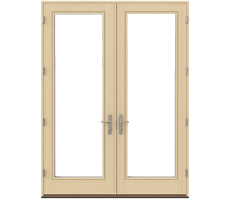 Fargo Pella Lifestyle Series Wood Double Hinged Patio Doors